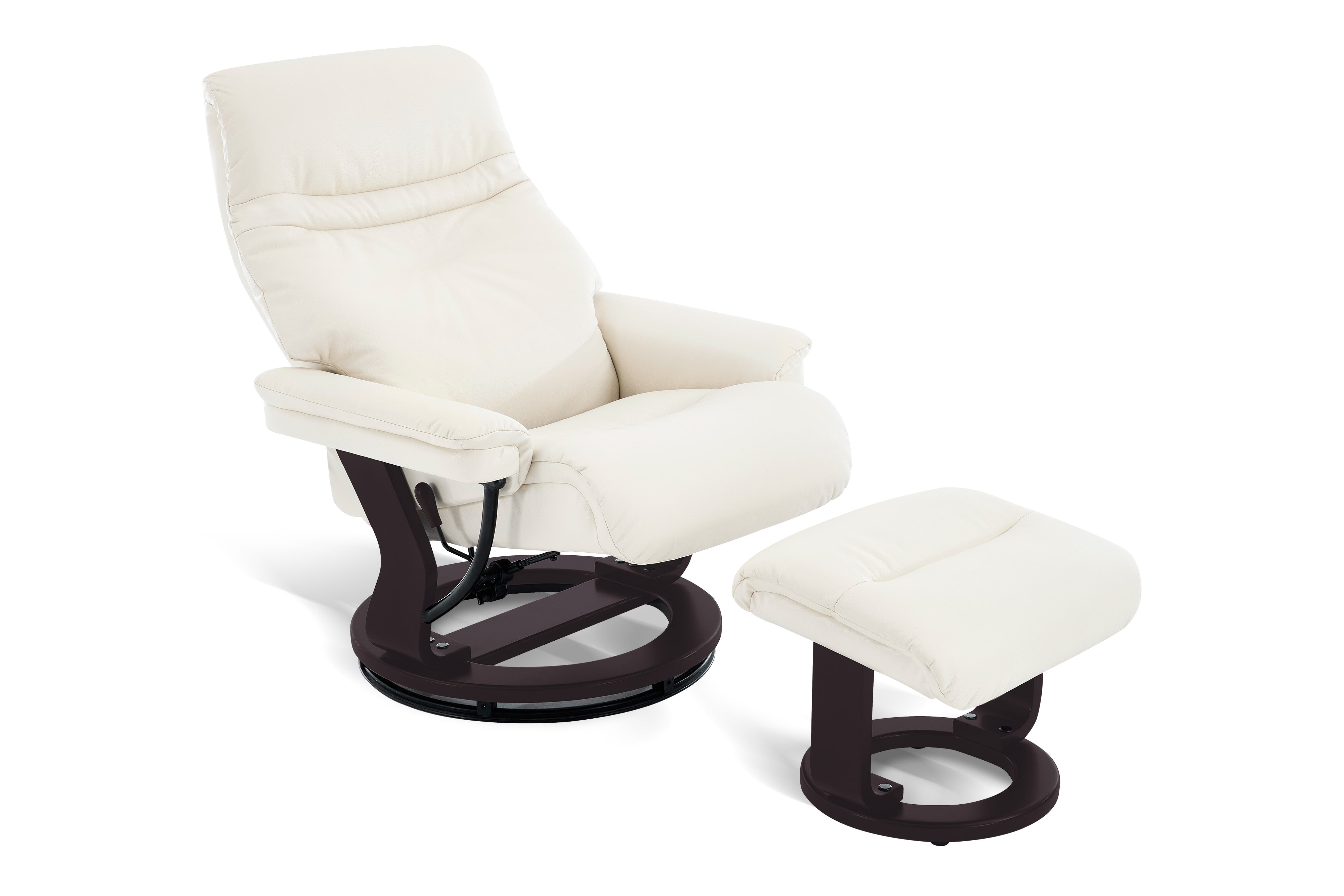 Valencia Massimo Leather Recliner with Ottoman, Beige