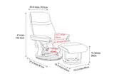 Massimo Leather Recliner with Ottoman