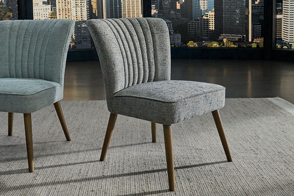 Valencia Alaia Fabric Dining Chair, Charcoal Grey