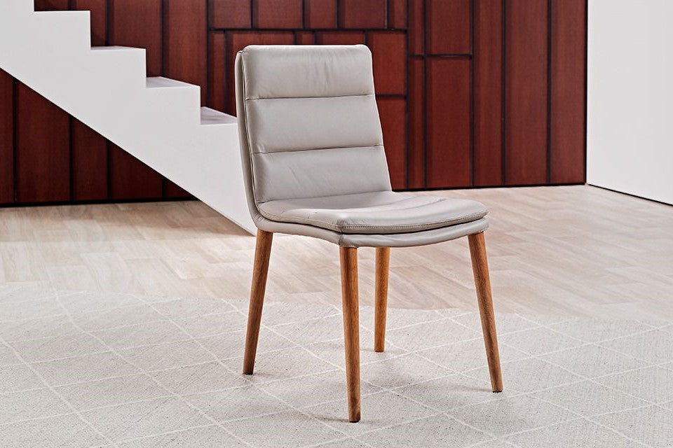 Valencia Alayah Leather Dining Chair, Beige