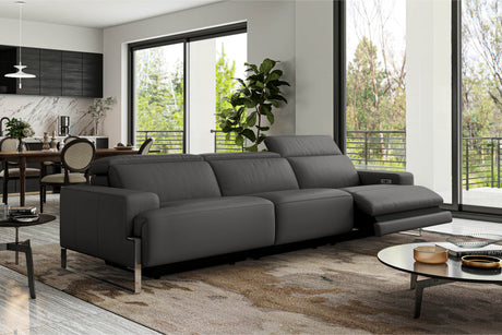 Melania Leather Reclining Sofa