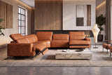 Valencia Melania Distressed Leather Reclining Corner Sectional Sofa