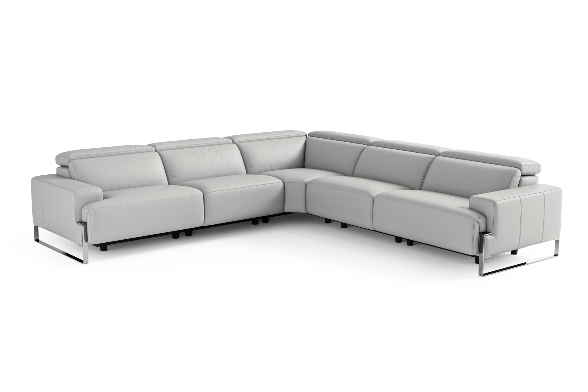 Melania Leather Reclining Corner Sectional Sofa