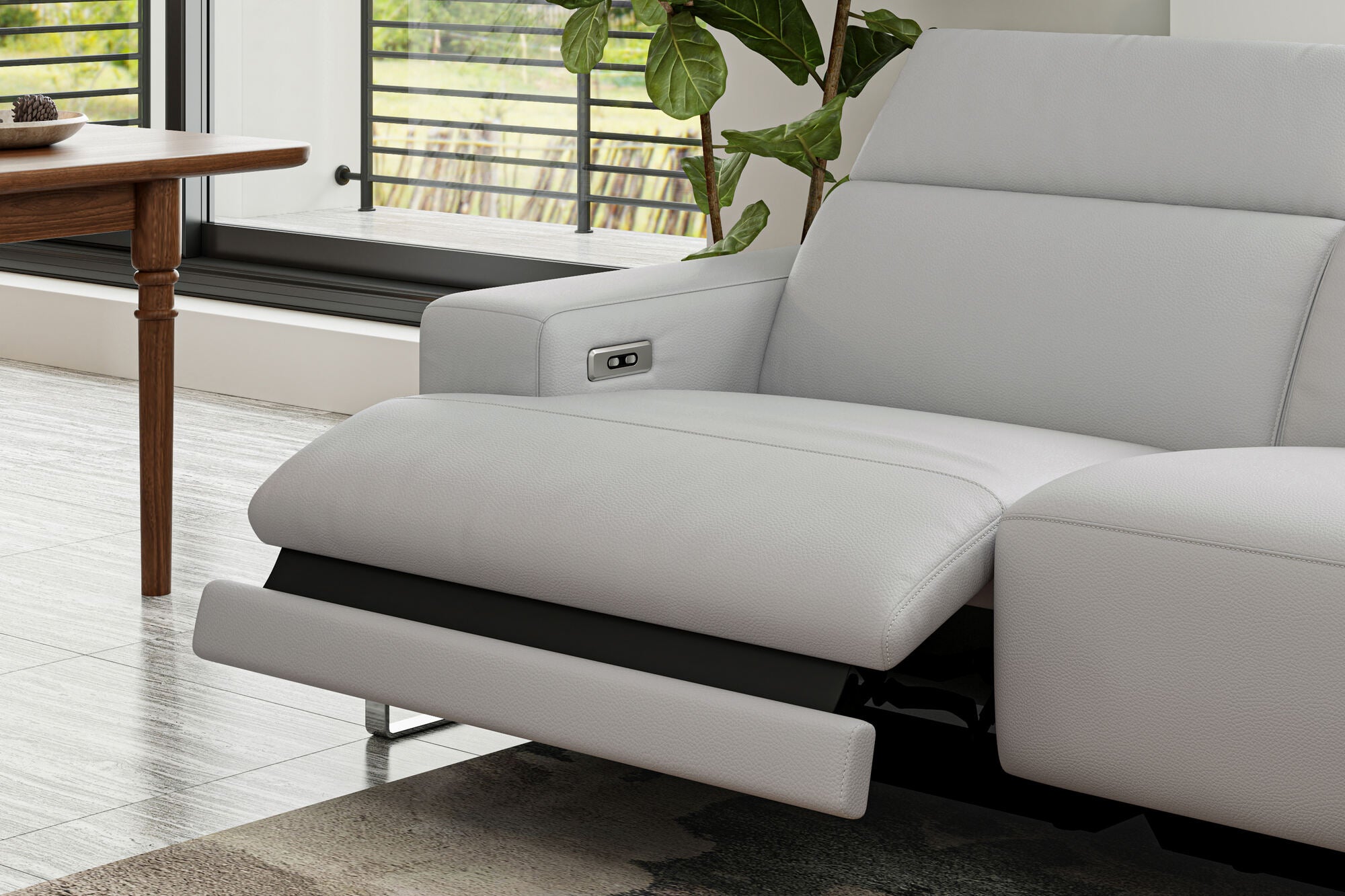 Melania Leather Reclining Sofa