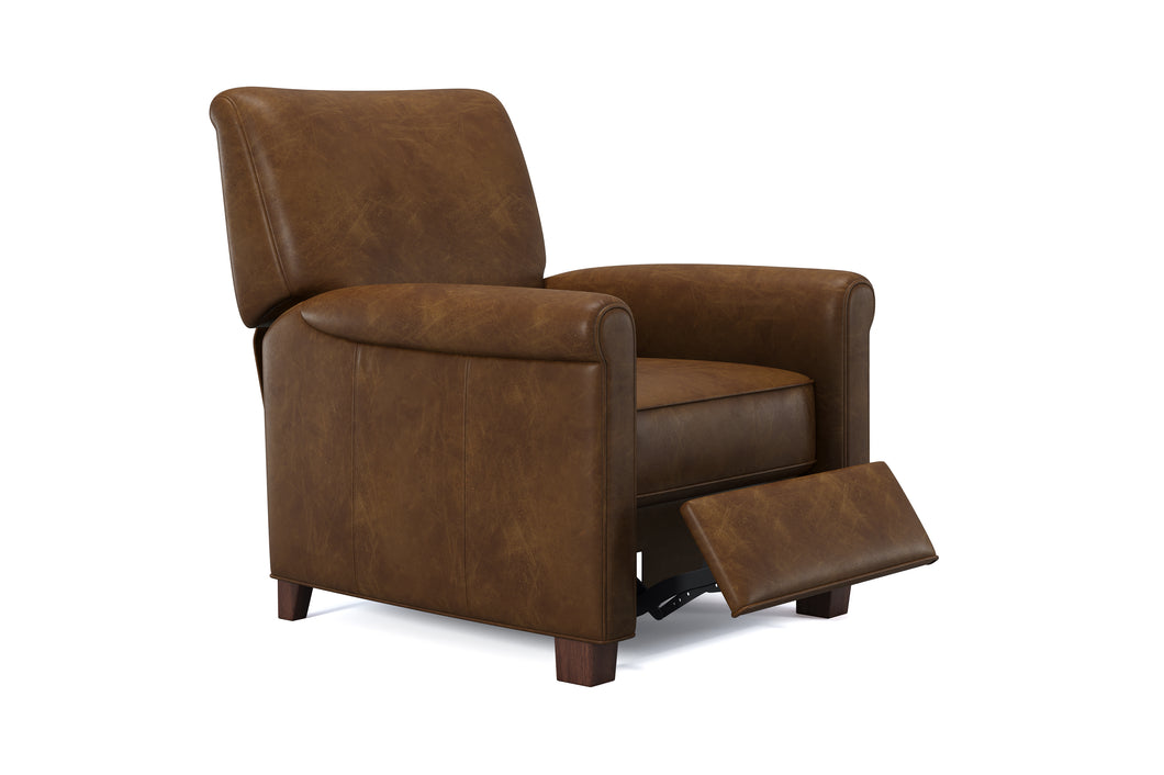 Valencia Terrance Top Grain Leather Recliner Chair, Chocolate