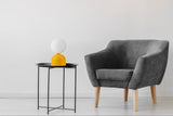 Miki Modern Glass Globe Table Lamp for Bedroom Nightstand, Living Room & Ambient Accent Lighting