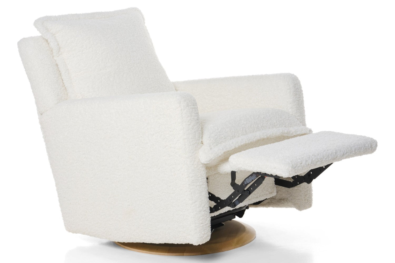 Valencia Milo Sheepskin Swivel Recliner Chair, White