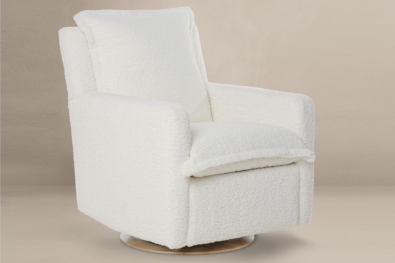 Valencia Milo Sheepskin Swivel Recliner Chair, White