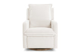 Milo Sheepskin-Finish Fabric Swivel Recliner Chair