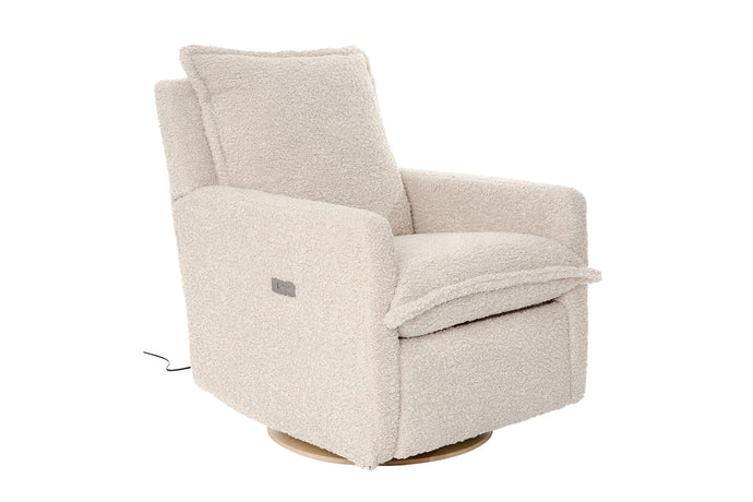 Valencia Milo Sheepskin Swivel Recliner Chair, Beige