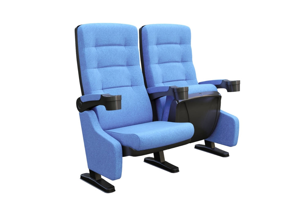 Valencia Moises Fabric Commercial Cinema Auditorium Seats, Blue