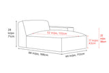 Nathan Leather Right Chaise Sofa Module
