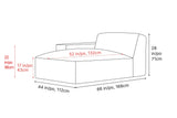 Nathan Leather Left Chaise Sofa Module