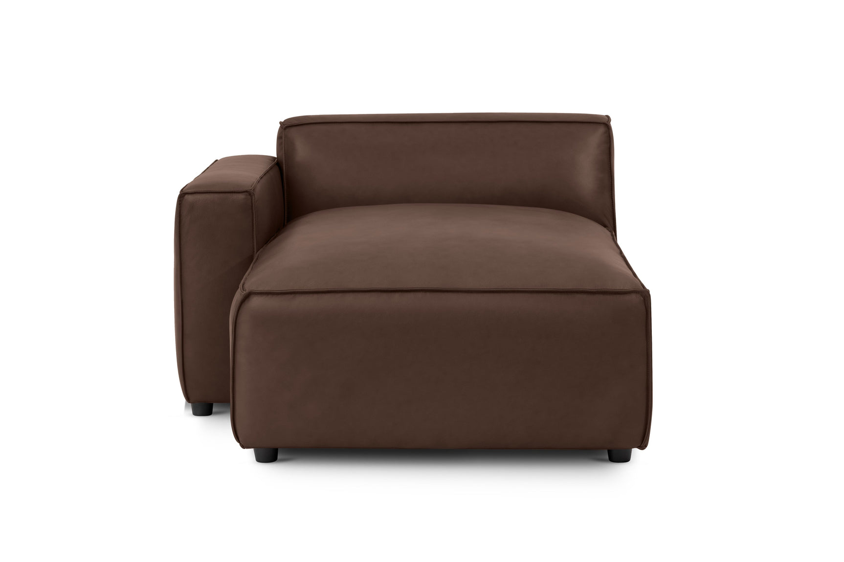 Nathan Leather Left Chaise Sofa Module