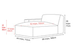 Nathan Leather Left Chaise Sofa Module