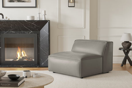 Nathan Leather Armless Sofa Module