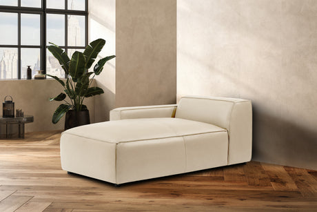 Nathan Leather Left Chaise Sofa Module
