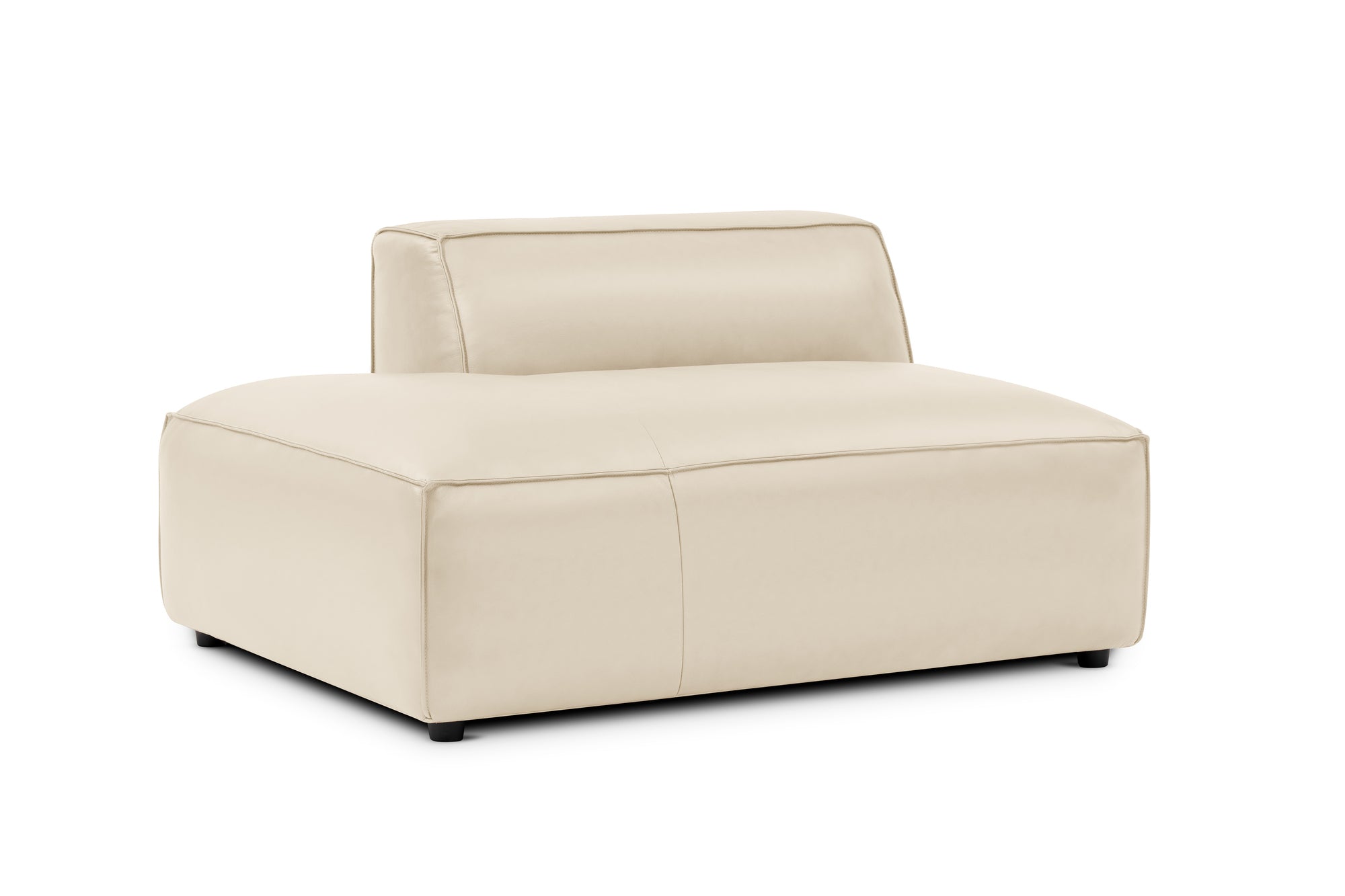 Nathan Leather Left Open-End Sofa Module