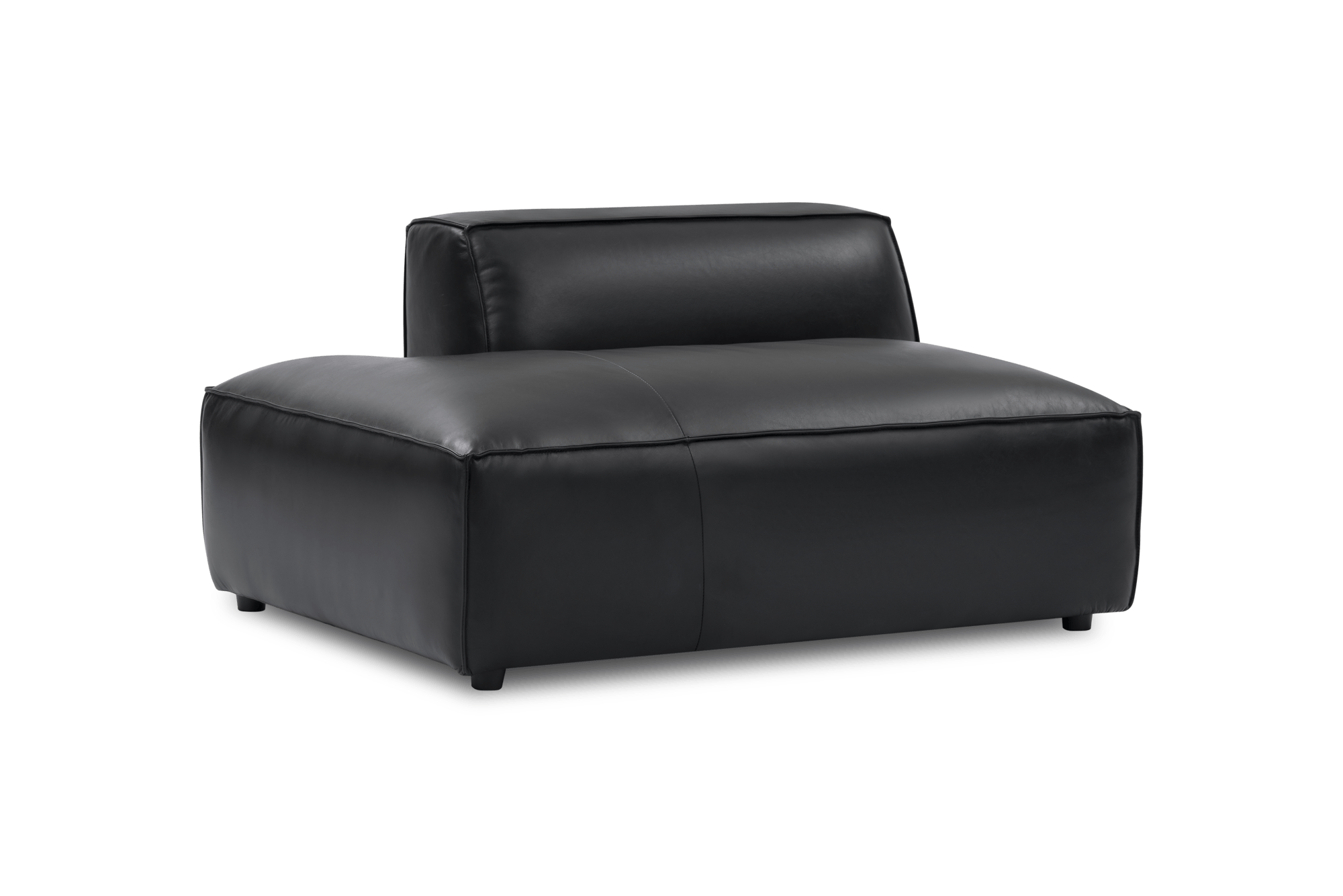 Nathan Leather Left Open-End Sofa Module