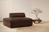 Nathan Leather Left Open-End Sofa Module