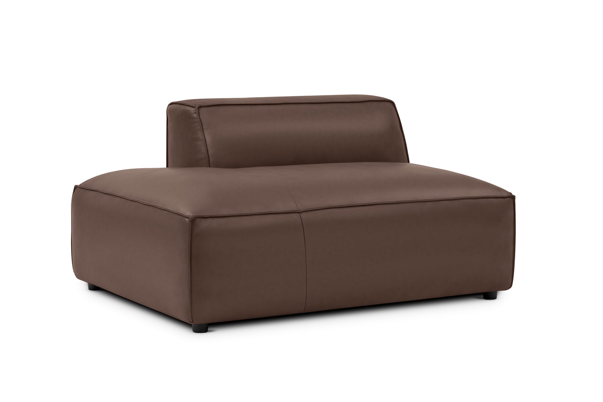 Nathan Leather Left Open-End Sofa Module
