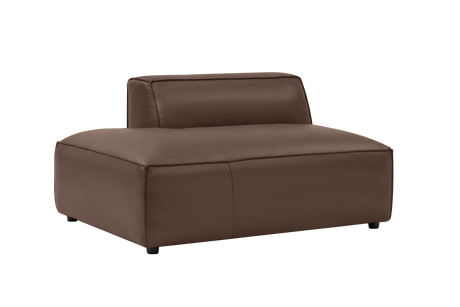 Nathan Leather Left Open-End Sofa Module