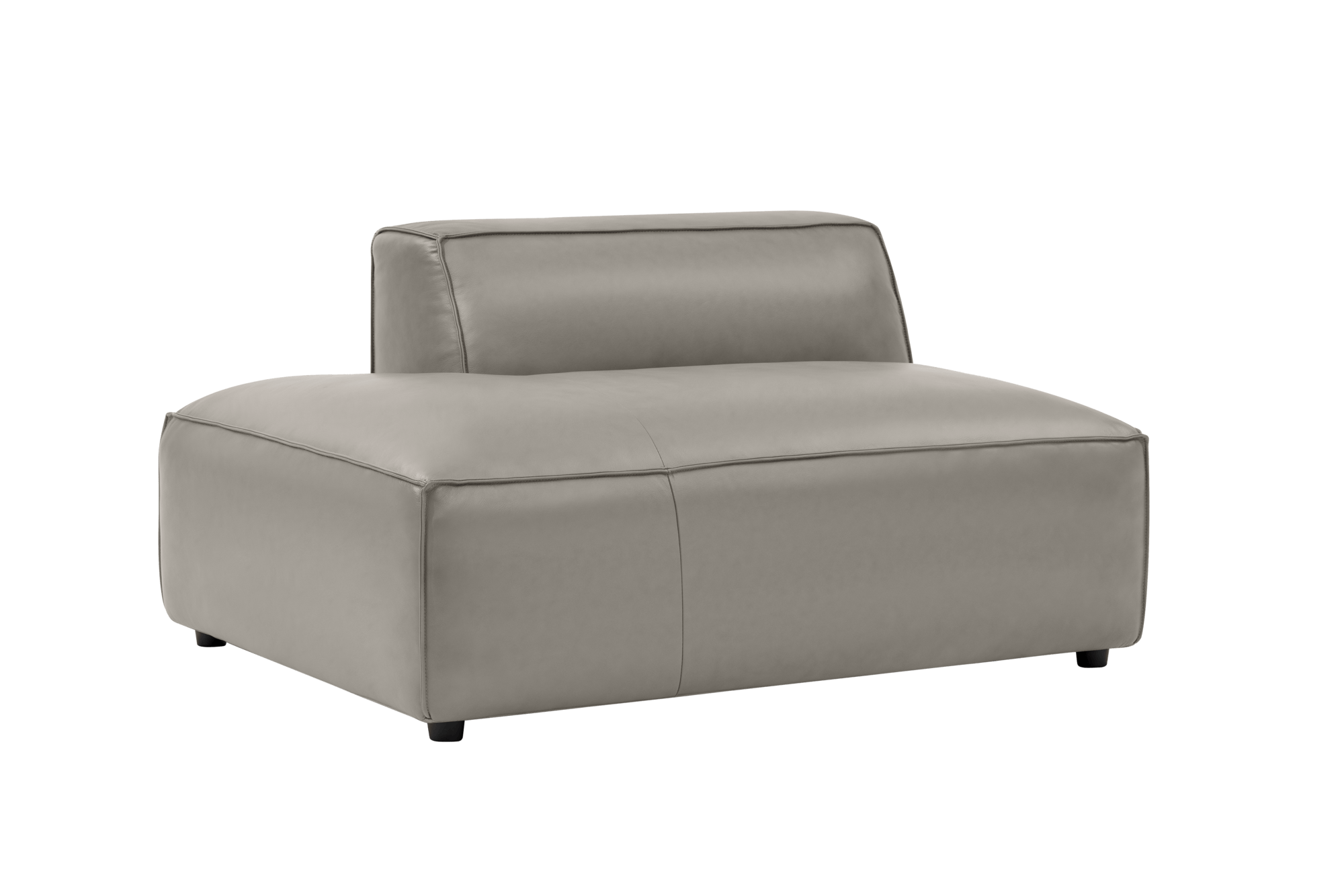 Nathan Leather Left Open-End Sofa Module