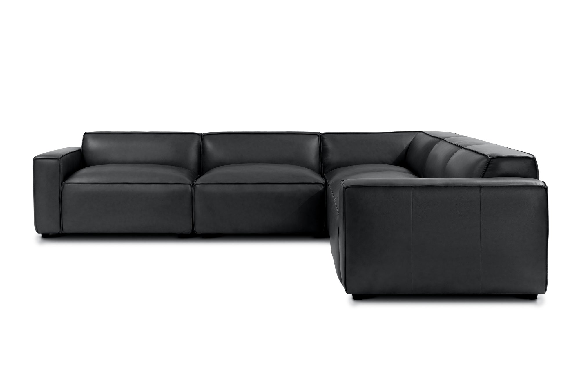 Nathan Leather Modular Corner Sectional Sofa