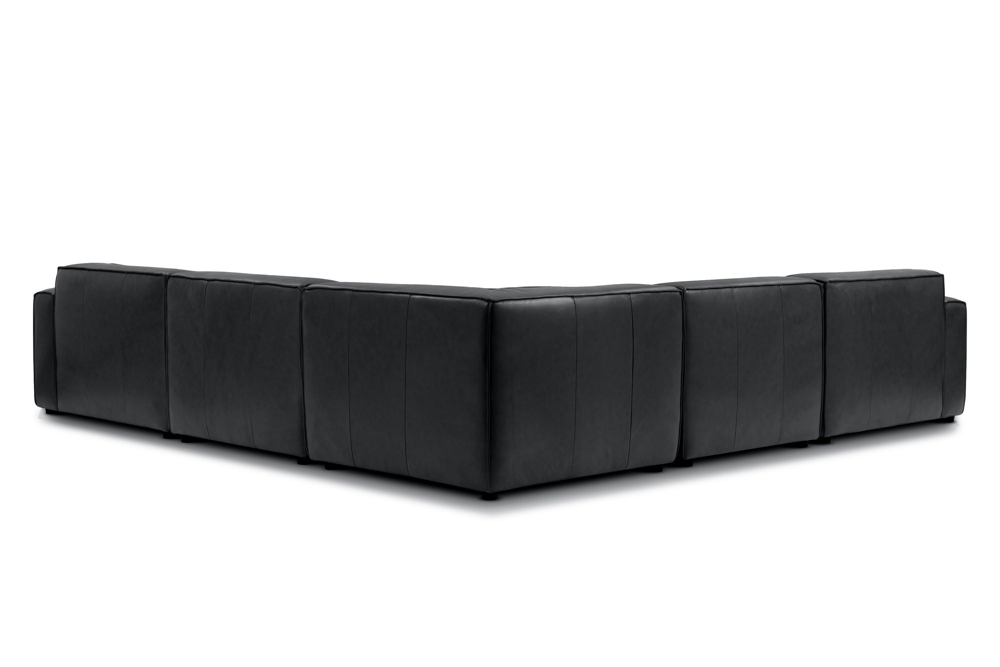 Nathan Leather Modular Corner Sectional Sofa