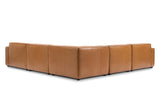 Nathan Leather Modular Corner Sectional Sofa