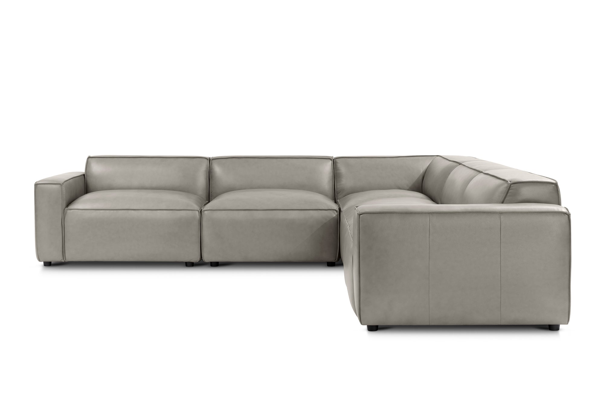 Nathan Leather Modular Corner Sectional Sofa