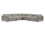 Nathan Leather Modular Corner Sectional Sofa