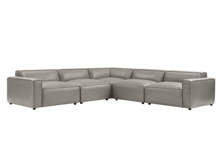 Nathan Leather Modular Corner Sectional Sofa