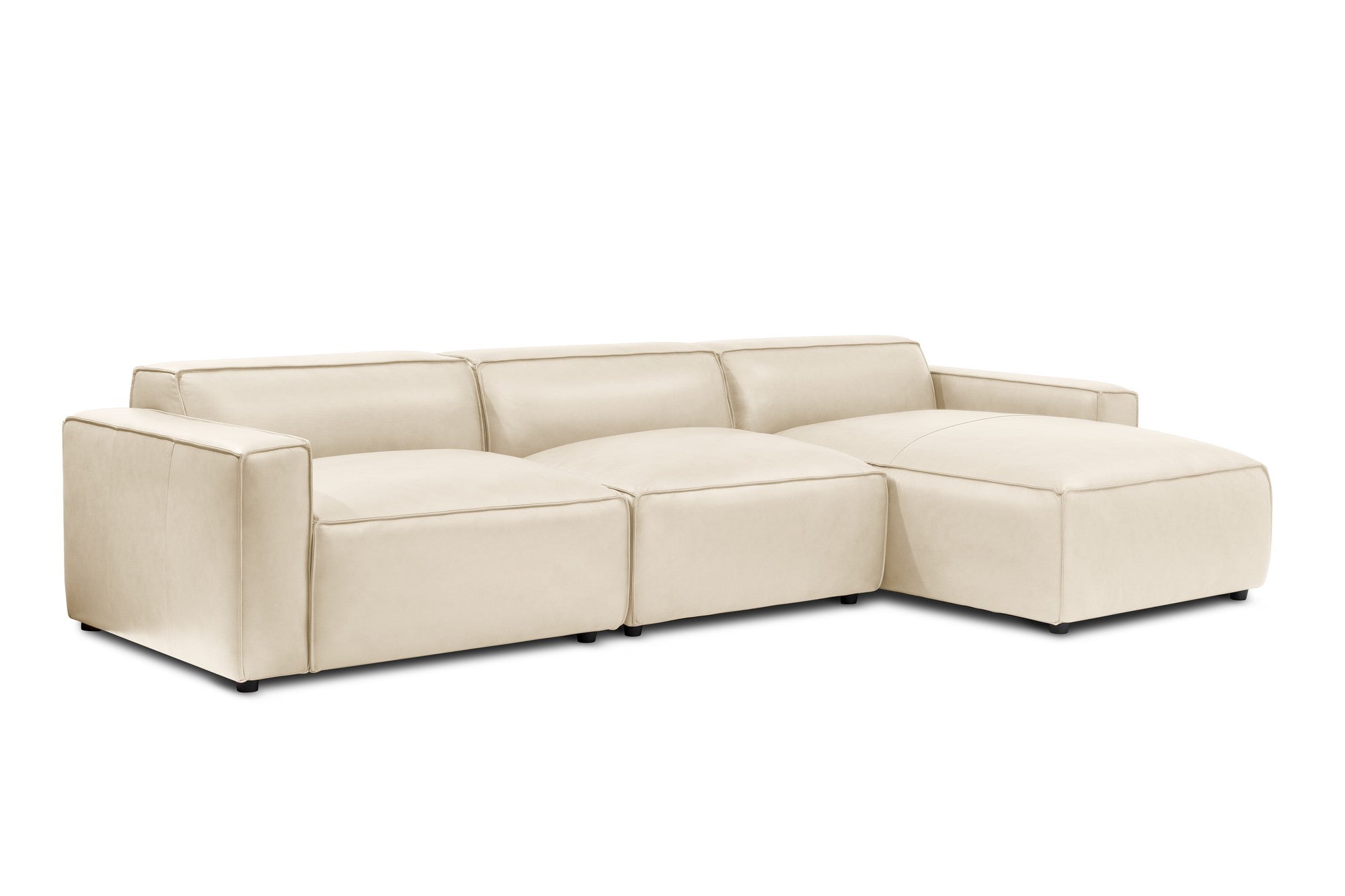 Nathan Leather Modular Sectional Sofa