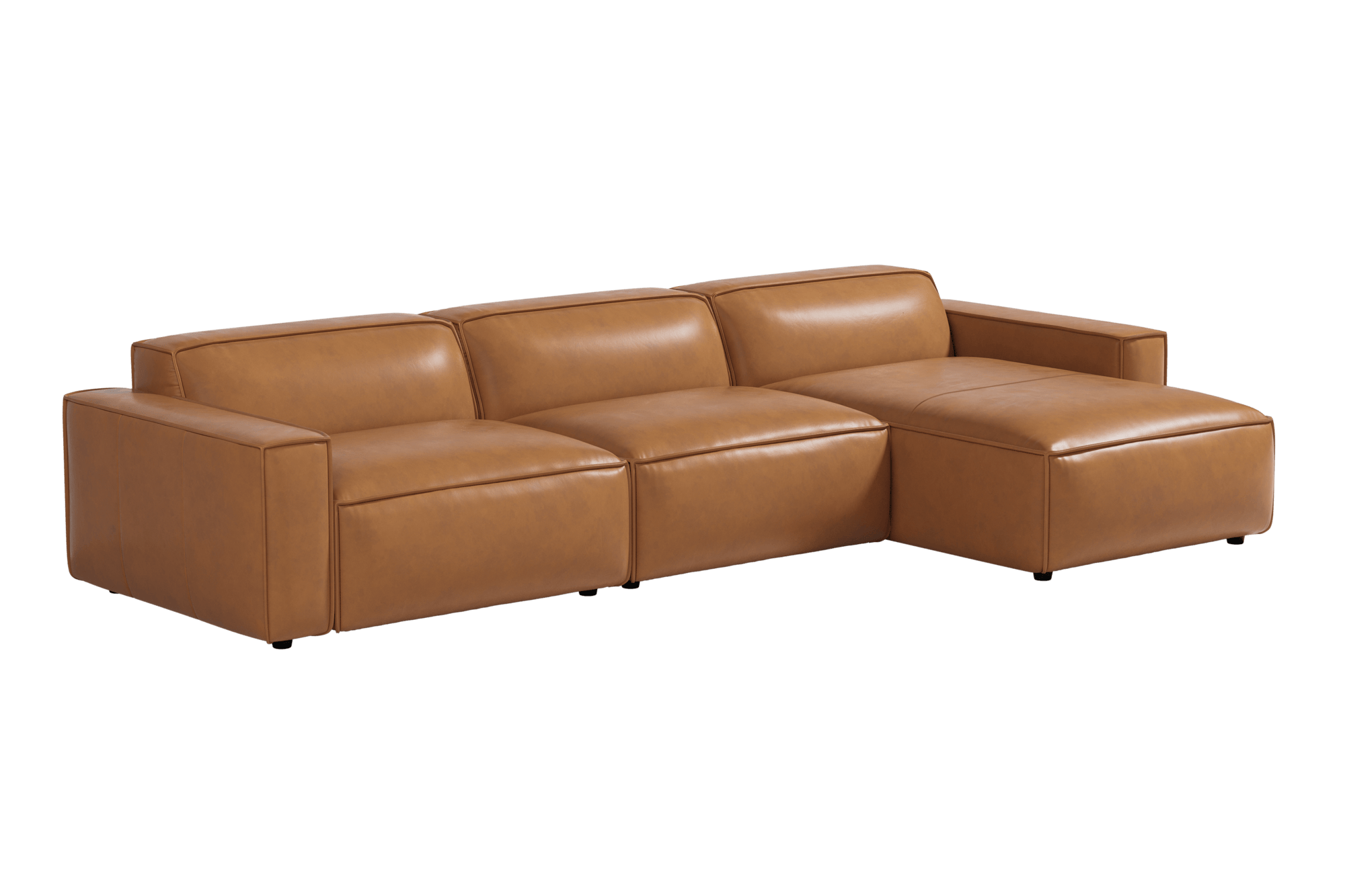 Nathan Leather Modular Sectional Sofa