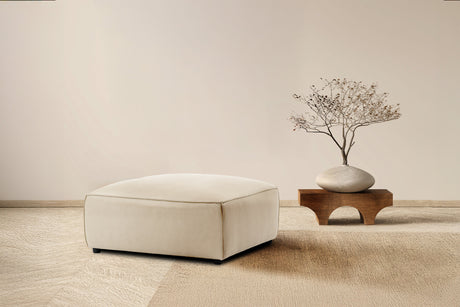 Nathan Leather Ottoman