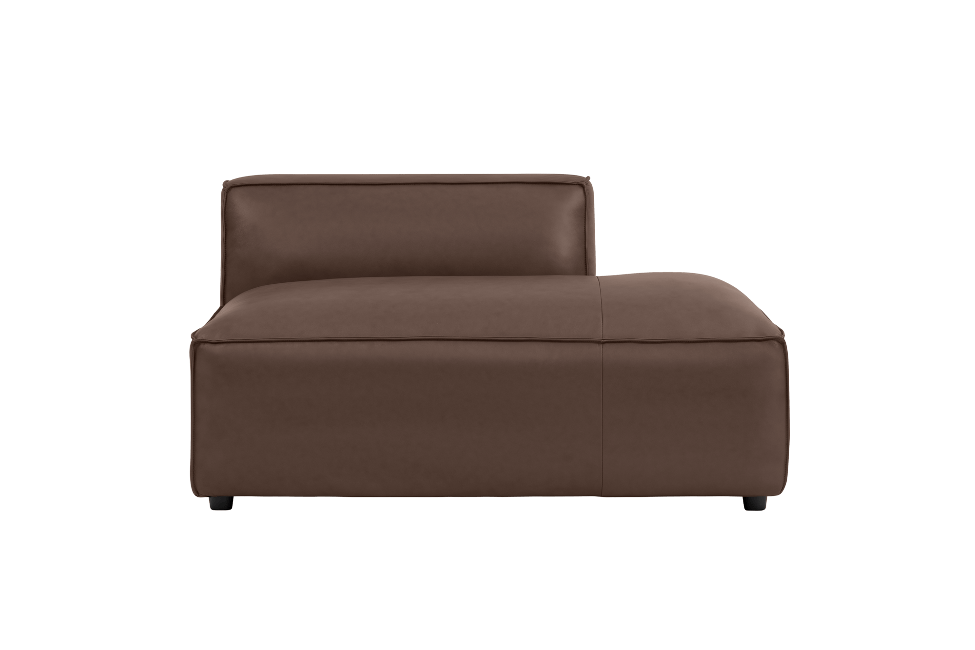 Nathan Leather Right Open-End Sofa Module