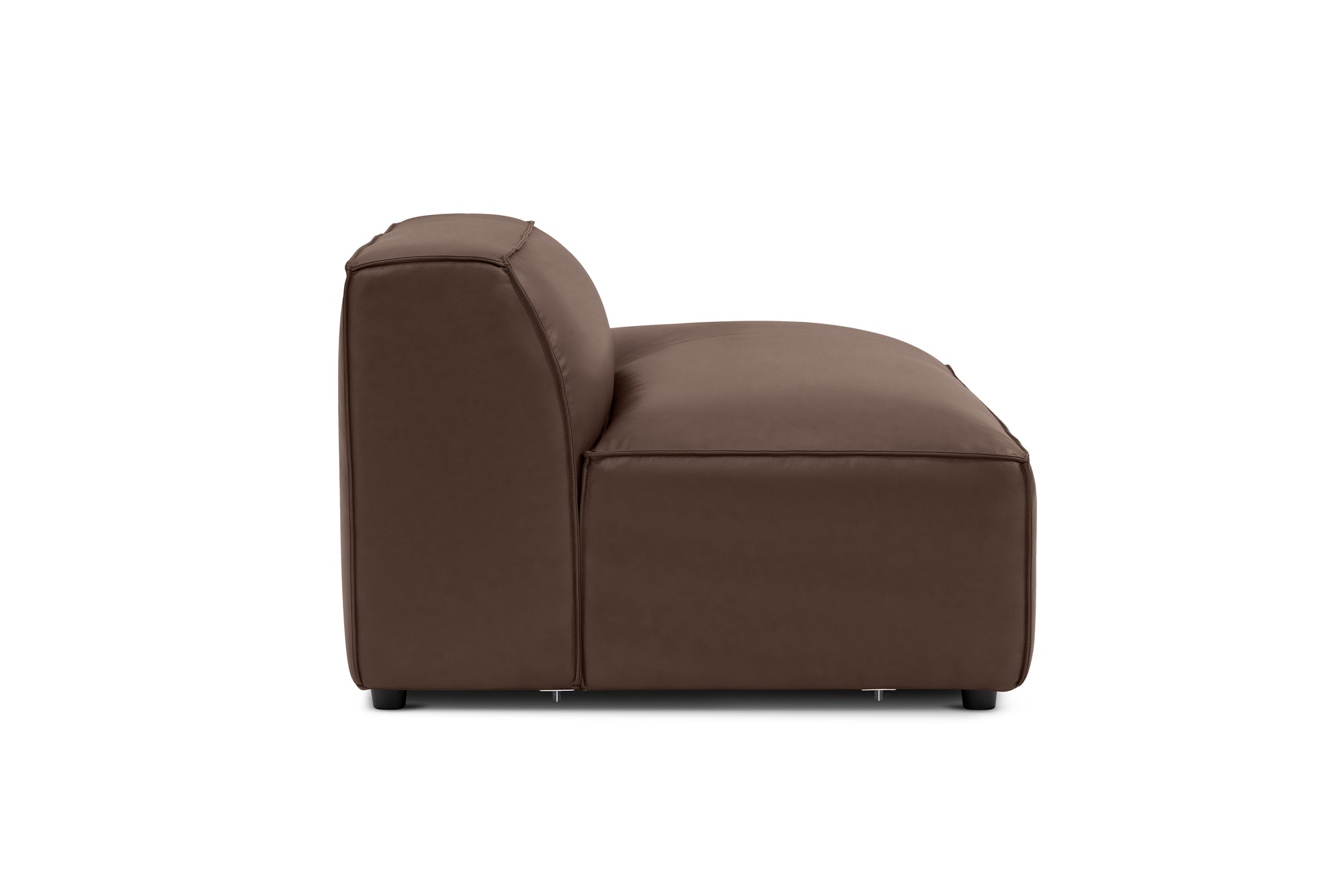 Nathan Leather Right Open-End Sofa Module