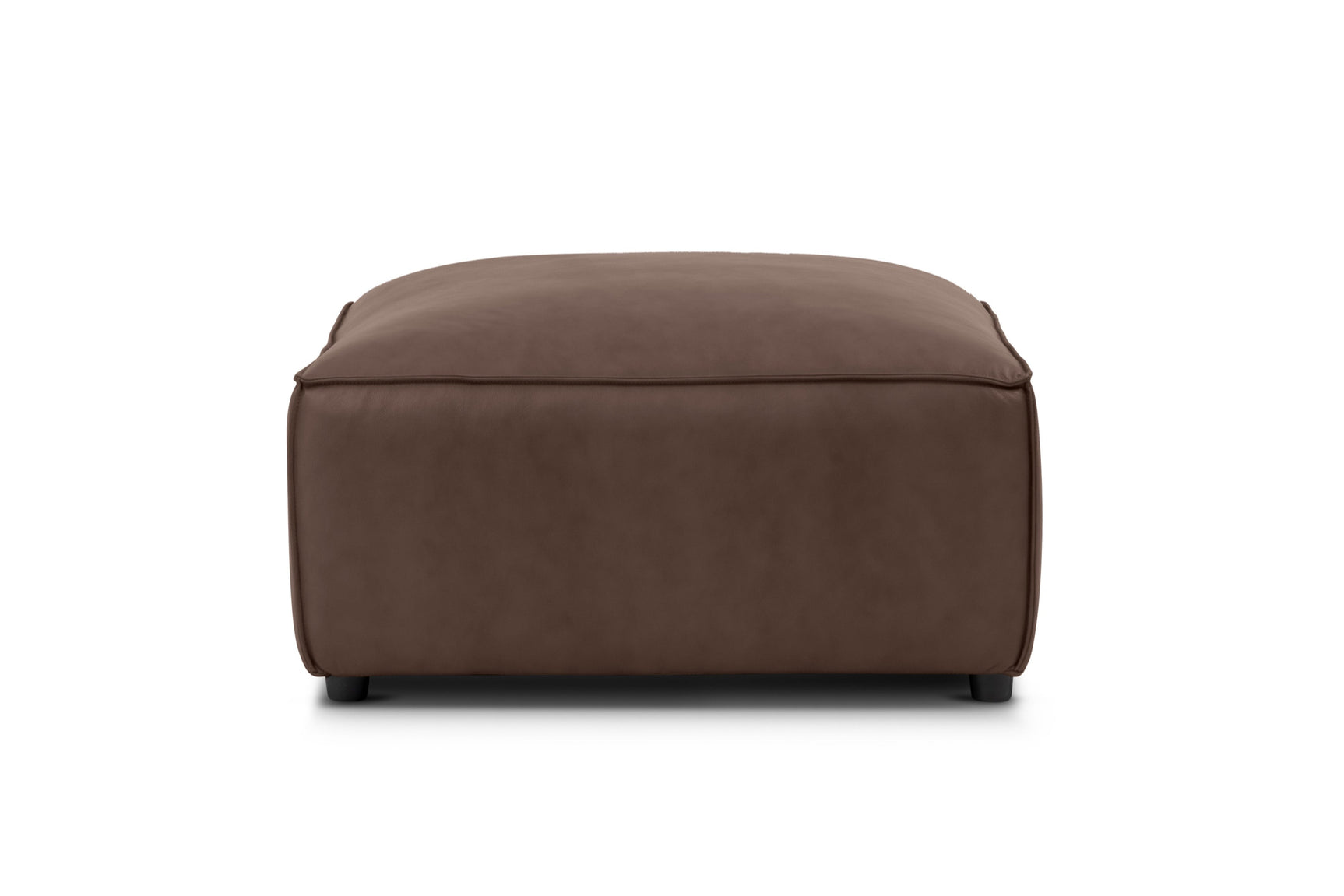 Nathan Leather Ottoman