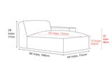 Nathan Leather Right Chaise Sofa Module