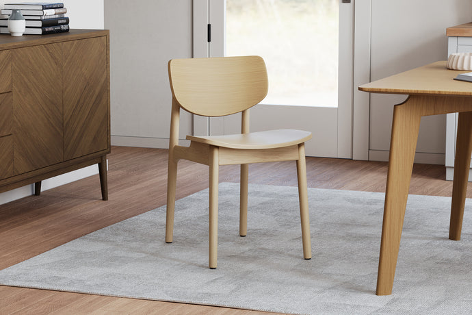 Valencia Simone Wood Dining Chair, Natural