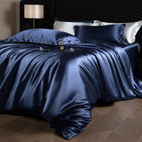 Lustre Luxe Elegant Duvet Set - Navy Blue
