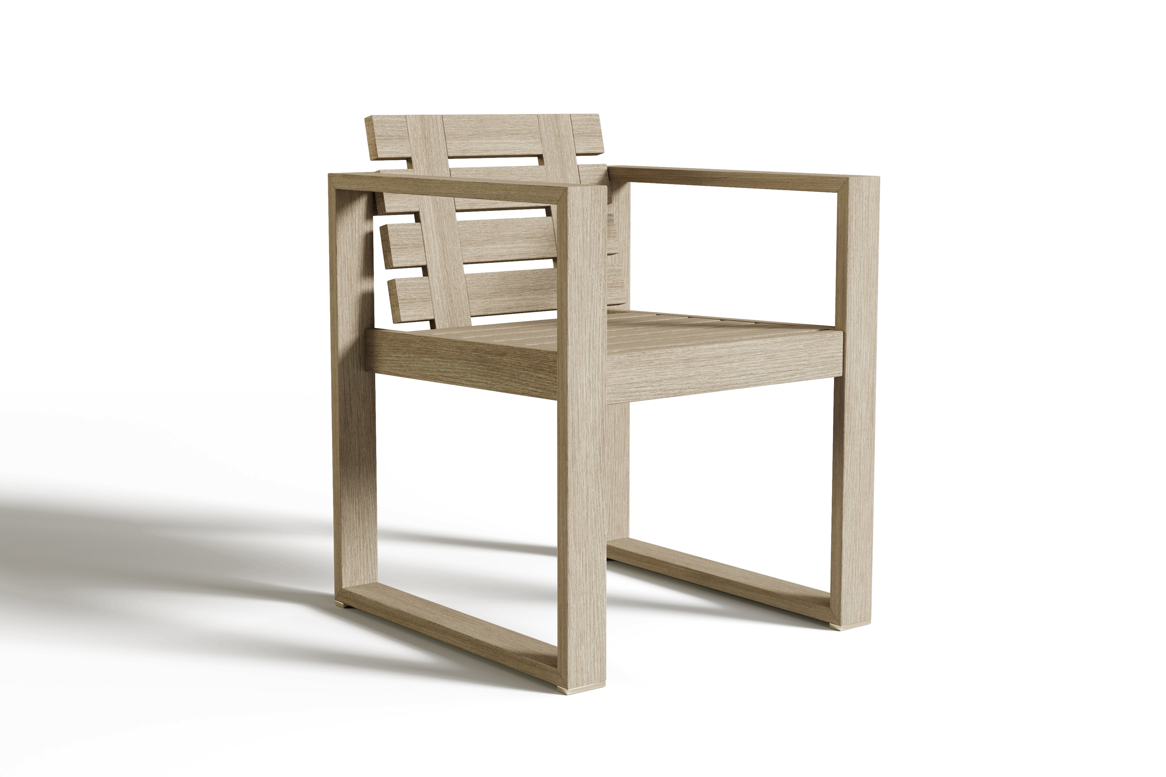 Valencia Nerina Wood Outdoor Dining Chair, Natural