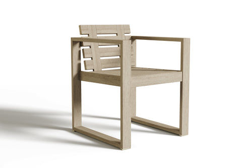 Valencia Nerina Wood Outdoor Dining Chair, Natural