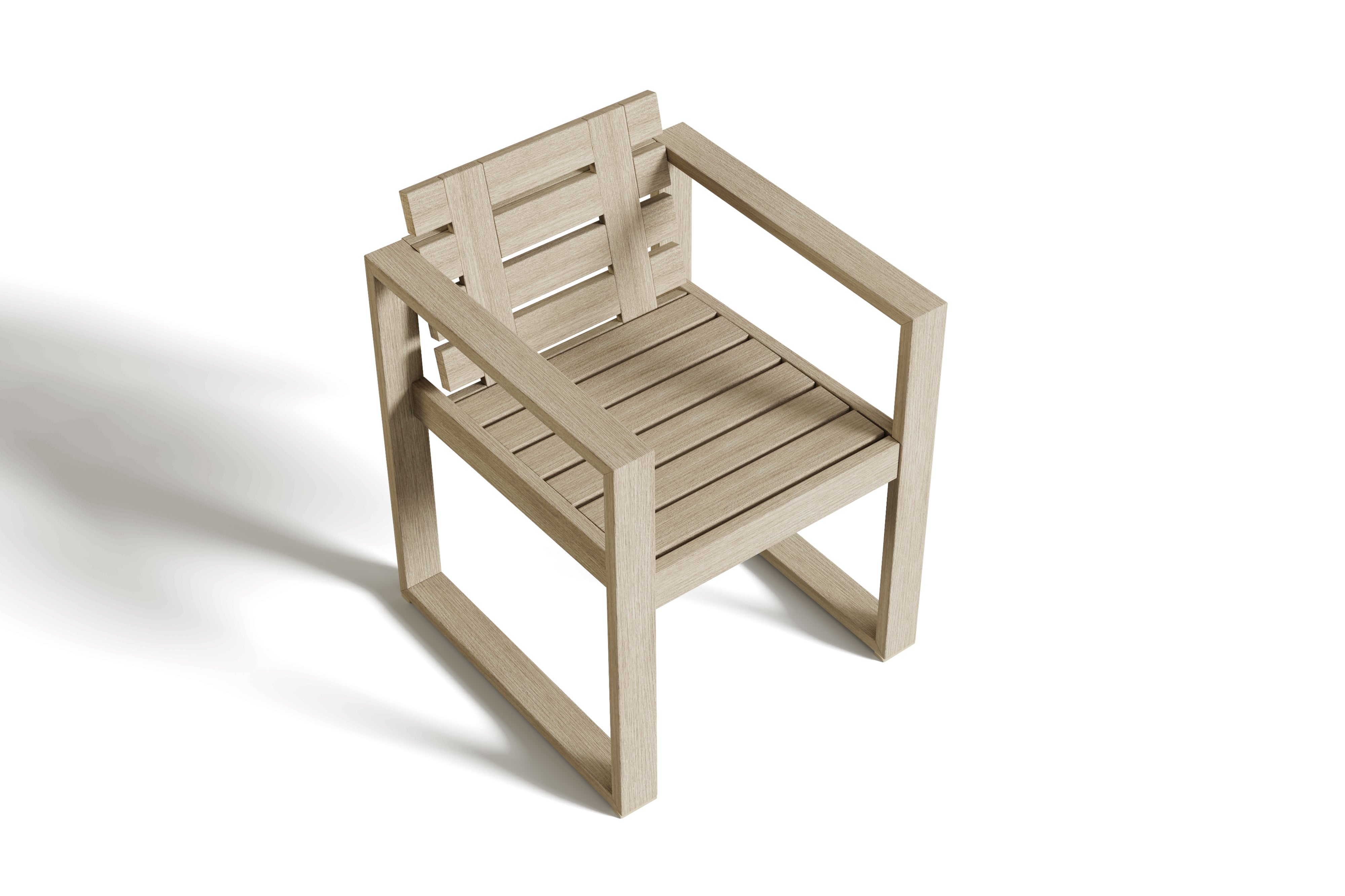 Valencia Nerina Wood Outdoor Dining Chair, Natural