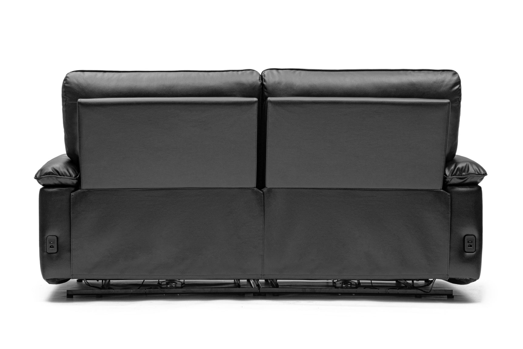 Nero Leather Dual Recliner Loveseat Sofa
