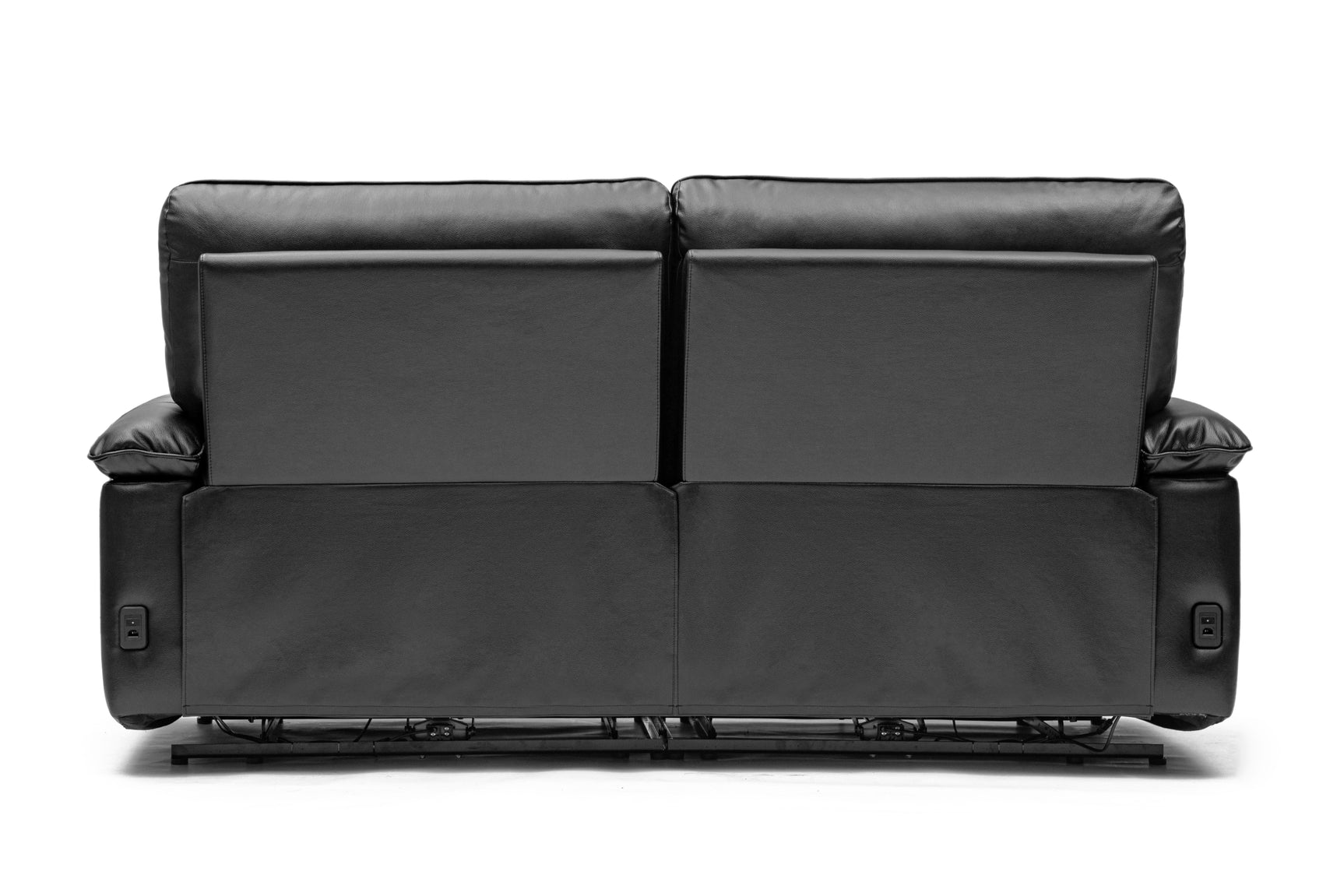 Nero Leather Dual Recliner Loveseat Sofa