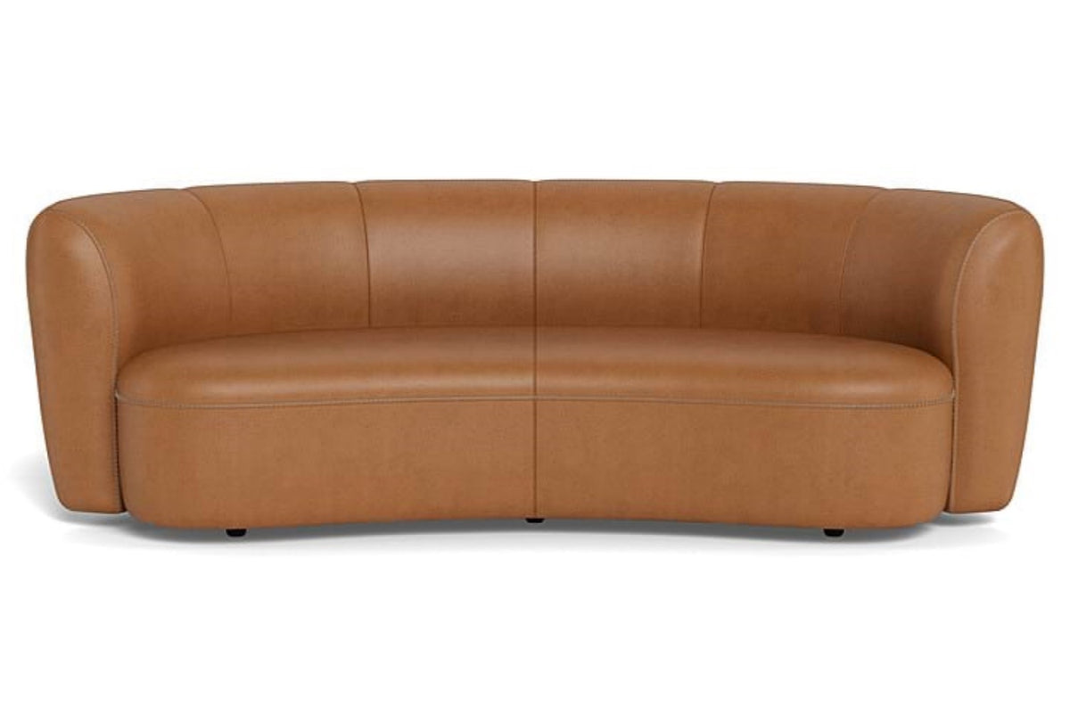 Valencia Nettie Leather Loveseat Sofa, Cognac