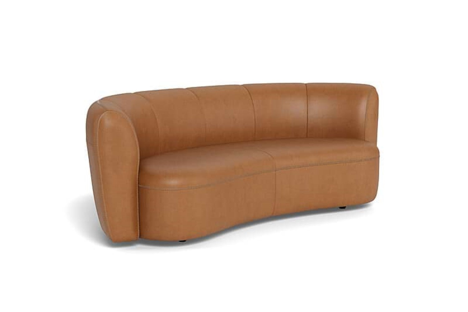 Valencia Nettie Leather Loveseat Sofa, Cognac