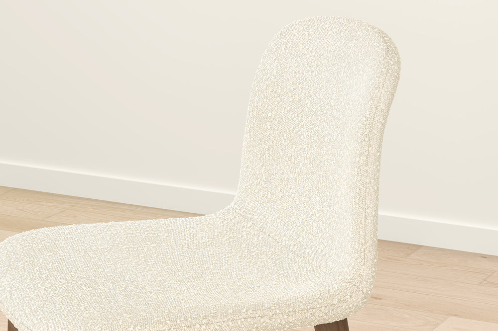 Valencia Nicoletta Boucle Fabric Dining Chair, Cream